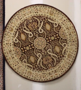 3'1" x 3'2" ft. Oushak Traditional Hand Knotted Wool Oriental Round Rug - Picture 1 of 7