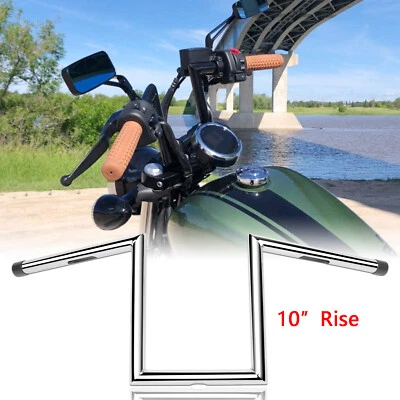 Manillar colgante de 10" de elevación 1" Z-Bar Ape para Yamaha Virago XV 250 535 750 1100 Foto 1 de 4