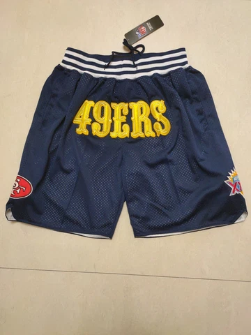 San Francisco 49ers Men’s Football Basketball Pants Pockets stitched Shorts Cover