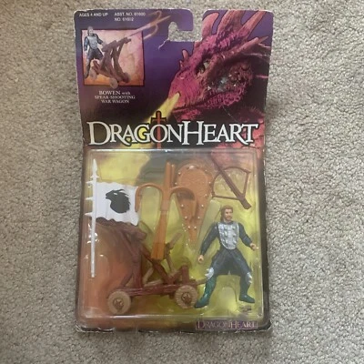 Figura de acción Kenner DragonHeart Bowen 1995 con lanza carro de guerra nuevo/leer Foto 1 de 4