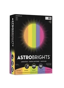 Astrobrights Colored Card Stock, 8-1/2 x 11, Assorted, 250 Sheets (WAU21004) - Bild 1 von 4