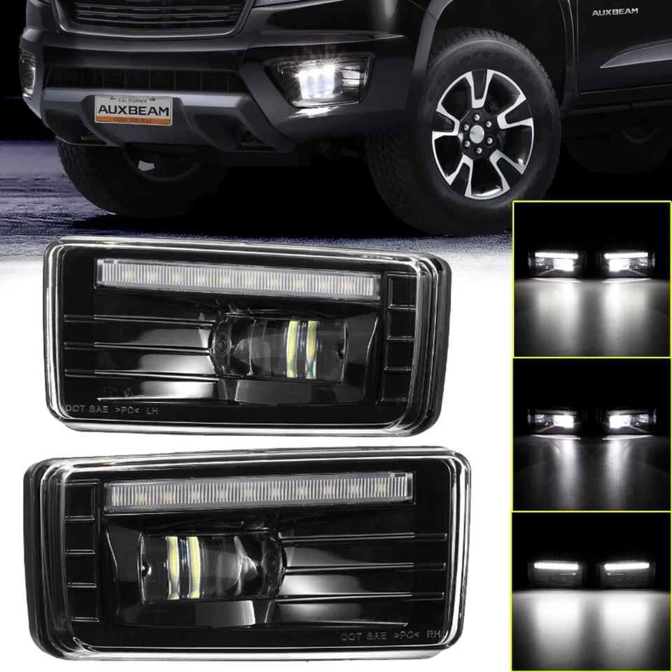 Luzes de neblina LED AUXBEAM DRL para 2007-2016 Chevrolet Silverado 1500 2500HD 3500HD - Imagem 1 de 4