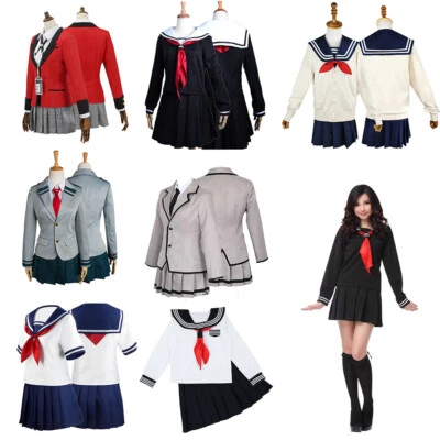 JK School Uniform Japan Anime Sailor Women Girl Costume Cosplay Outfit Dress - Image 1 of 2