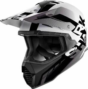 SHARK "VARIAL ANGER" Moto Helmet, Black, Anthracite, White, Sz Medium