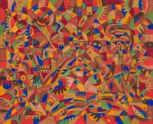 The Evening Prayer -Giclée print of painting of Christians from Africa - Picture 1 of 7