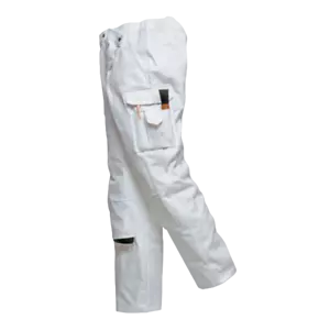 Portwest 100% Baumwolle weiß Malerhose Dekorateure mehrere Taschen Arbeitshose - Bild 1 von 9