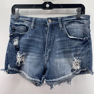 KanCan Distressed Jeansshorts Damengröße 11/29 blau 3" Schrittlänge abgeschnitten - Bild 1 von 7