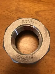 Buje hexagonal reductor SS T-316L 2 "x 1 1/4", MNPT x FNPT NUEVO caja abierta ENVÍO RÁPIDO - Imagen 1 de 2