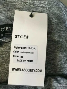 LA Society Style H-Grey/ Black Running& Yoga leggings NWT!! - Picture 1 of 11