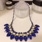 Purpe Blue And Yellow Gemstone Necklace
