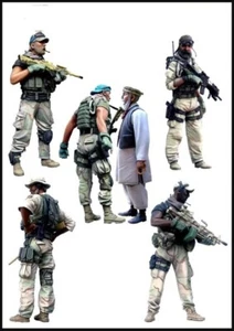 Figuras en miniatura modernas de resina del equipo de las fuerzas especiales de Estados Unidos a escala 1/35 sin montar - Imagen 1 de 1