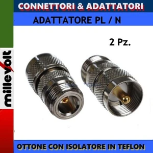 ADATTATORE CONNETTORE UHF Maschio ad N femmina - Zdjęcie 1 z 4