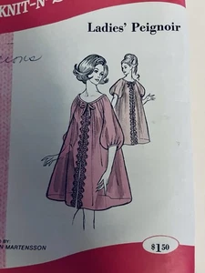 VTG`69 Sew-Knit-N-Stretch Ladies PEIGNOIR #215 Lingerie Pattern SZ S-M-L - Picture 1 of 6