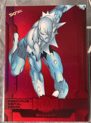 2024 Skybox Metal Universe Marvel Avengers Blizzard Precious Gems Red 85/100 - Image 1 of 2