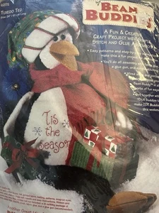 Pingüino. Kit para hacer juguetes. Bean Buddies. Dimensiones 'Esmoquin Ted'. Nuevo - Imagen 1 de 3