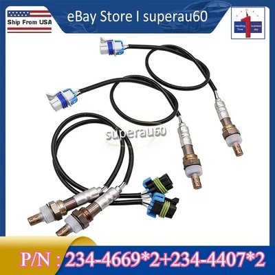 For 2003-2006 GMC Yukon XL Sierra 1500 2500 Up/Downstream Oxygen O2 Sensor 4Pcs - Image 1 of 4