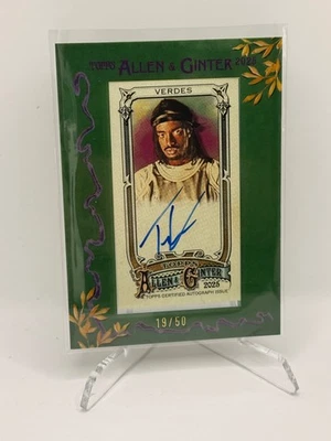 Mini auto Allen & Ginter enmarcado Tai Verdes 2025 ¡VERDE #d 19/50! Músico Foto 1 de 2