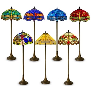 Luxus Tiffany Stehlampen Buntglas Handarbeit Stil für Zuhause & Büro UK - Bild 1 von 22