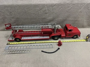 1950’s Tonka No. 48 Aerial 5 Ladder Fire Truck 32” Original Box Pressed Steel - Picture 1 of 18