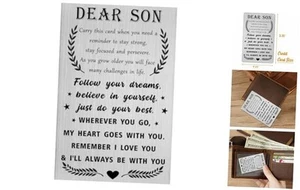 Best Son Wallet Card - Son Graduation Gifts from Mom Dad - Proud Son Card from  - Picture 1 of 7