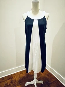 Crown & Ivy Spring/Summer Dress NWT - Navy Blue And White Size Medium - Picture 1 of 6