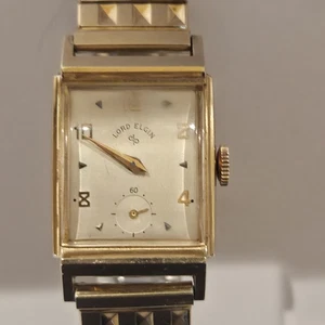Vintage 10k Gold Lord Elgin Ford Motor Company Uhr 1957 graviert - funktioniert - Bild 1 von 23