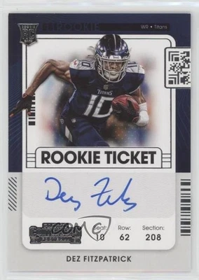 2021 Panini Contenders Ticket RPS Variation Dez Fitzpatrick #130 Rookie Auto RC - Image 1 of 2