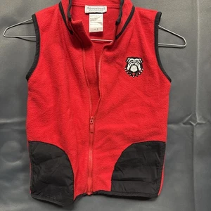 UGA Georgia Bulldogs - Rivers Of Grace - Child’s Vest - Red & Black - Size 4 - Picture 1 of 10