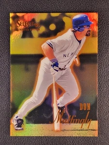 Espejo Don Mattingly 1995 edición certificada selecta #21 dorado SSP raro - Imagen 1 de 2