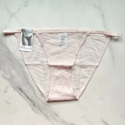 Calvin Klein Allover Lace String Bikini Panty Nymph's Thigh Size S/L/XL - Image 1 of 4