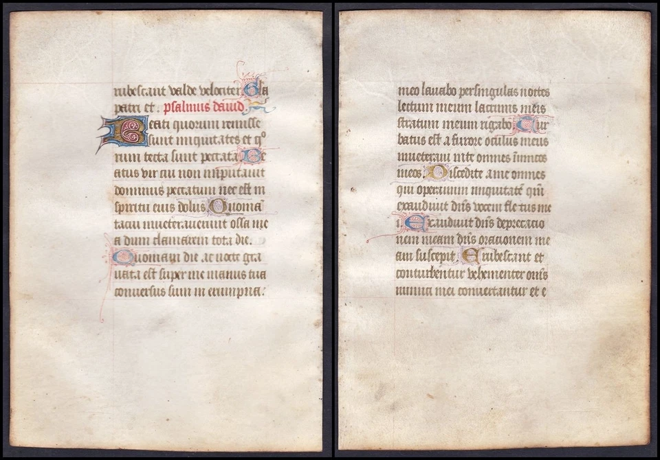 Book of Hours Manuscript 1450 Livre Heures Manuscrit 108 - Image 1 of 1