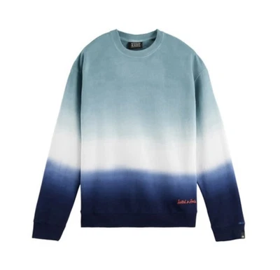 Scotch & Soda Tie Dye Felpa Sudadera Cuello Redondo En Azul Multi Para Hombre Mediana Nueva Sin Etiquetas Foto 1 de 4
