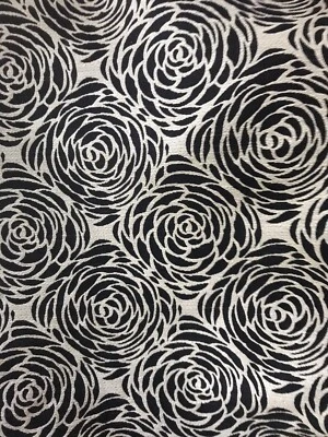 ZOFFANY Tespi Swirl furnishing fabric,Viscose/Poly, black /antique Gold 11.4mtrs - Image 1 of 4