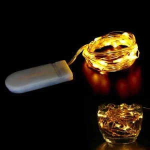 Copper Waterproof Decoration DIY Battery Operated Led Wire Fairy Lights Party 5M - Picture 1 of 11