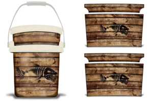 Vinyl Cooler Wrap fits YETI Loadout 5-Gal Bucket | Decal Skin - Bonefish WD - Picture 1 of 5
