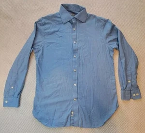 Michael Kors Size 15 1/2 32/33 Medium Men's Blue Symetrical Slim Dress Shirt - Picture 1 of 10