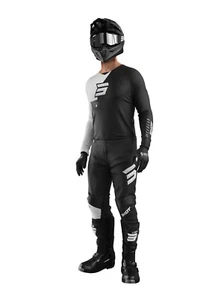 COMPLETOMOTO CROSS ENDURO FUORISTRADA QUAD MAGLIA PANTALONE SHOT SQUAD NERO M - Foto 1 di 10
