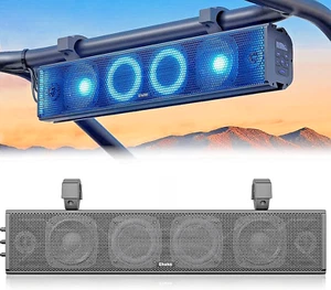 Sound Bar, 25 Inch UTVATV SoundBar Bluetooth with RGB Lighting, IP65 - Picture 1 of 15