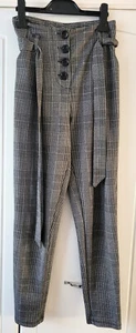 Schwarz-weiß karierte Leggings/Hose Gr. 6 mit Gürtel AUSWAHL - Bild 1 von 5