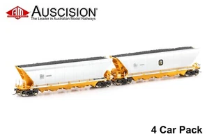 Auscision (NCH-97) AHAH Coal Hopper, OneRail Orange/Silver - 4 Car Pack - Picture 1 of 2