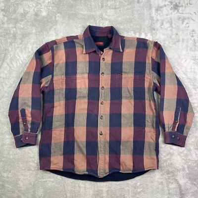 Chaqueta Wolverine Para Hombre XL Chaqueta a Cuadros Franela Forrada de Vellón Ropa de Trabajo Grunge Foto 1 de 4