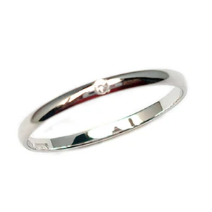 18kt White Gold Diamond Men Women Faith Engagement Record Ring - Picture 1 of 9