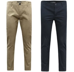 Victorious Herren Basic Hose Freizeit schmale Passform Hose - Bild 1 von 10