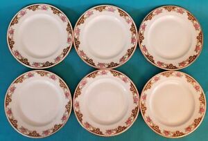 Six Dinner Plates Limoges Porcelain (Ref 9852)