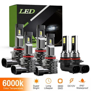 For GMC Sierra 1500 2500 HD 2001 - 2005 2006 LED Headlights & Fog Lights Bulbs - Picture 1 of 10