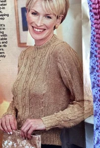 Ladies Vintage 4ply Cabled Sweater / Jumper Knitting Pattern. Used - Picture 1 of 2