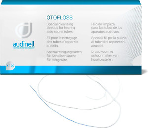 Audinell OtoFloss Hearing Aid Cleaning Threads | 100 pcs | Accessory Tool Safe f