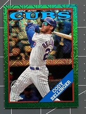 2023 Topps Chrome Cubs' Cody Bellinger Jumbo Green Mojo Refractor Card 29/99