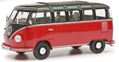 SCHUCO - VOLKSWAGEN T1b Samba Nero e rosso - 1/32 - SCH7857 - Immagine 1 di 2