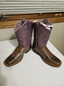 Dan Post Youth Majesty Lederstiefel eckige Zehenpartie DPC3947 Größe 4D - Bild 1 von 8